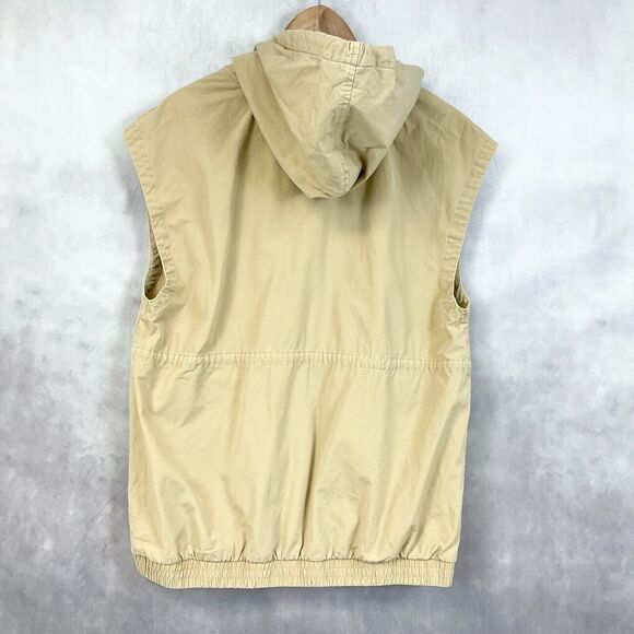 Offline by Aerie Cargo Vest Womens Medium Utility Hooded Outdoor Gorpcore Canvas - Picture 3 of 9